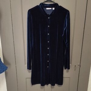 Susan Graver Midnight Blue Velvet Top